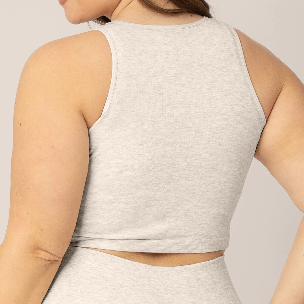 NWOT Kindred Bravely Sublime® Bamboo Maternity & Nursing Longline Bra | Oatmeal - Picture 3 of 6